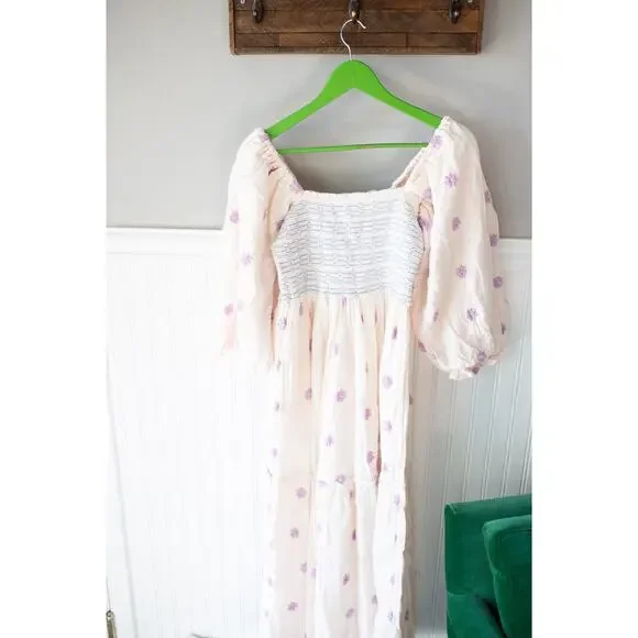 Free People Dahlia Embroidered Maxi Dress Small NWT Ballet Combo - Picture 5 of 5